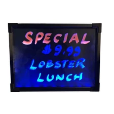 Flashing Illuminated Erasable Neon LED Message Menu Sign Writing Board