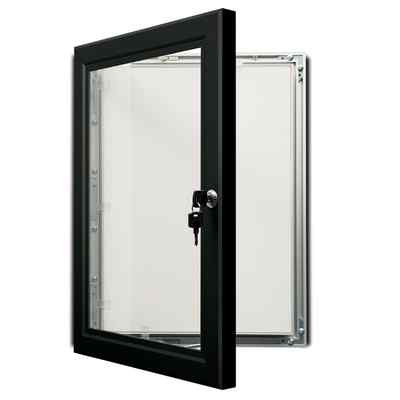 A1A2 Schwarz Outdoor Abschließbar Vitrine Box Poster Menü Halter Aushang Tafel 
