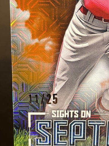 2023 Bowman Chrome Elly De La Cruz /25 September Orange Mojo Refractor #SOS-7 - Picture 3 of 4