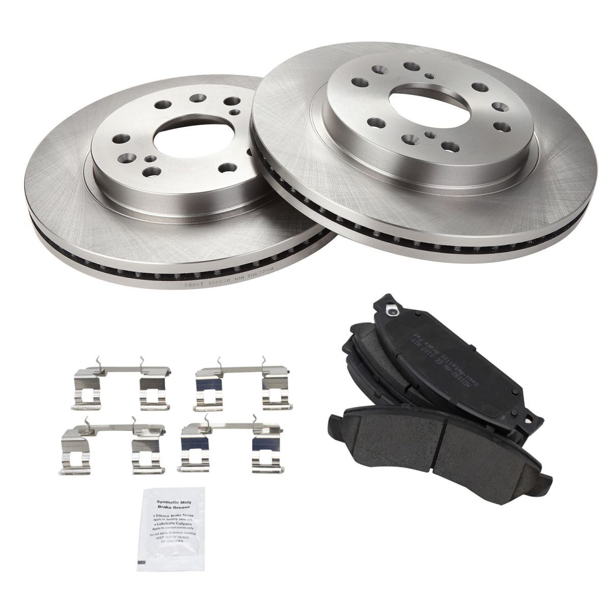TRQ Front Premium Posi Metallic Disc Brake Pads & Rotor Kit for GM