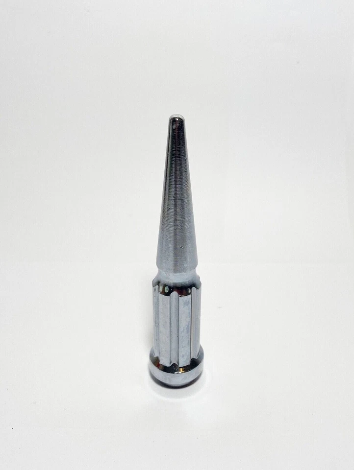 23 tuercas de clavo de ranura cromadas 14x1,5 para Jeep Wrangler JL 2019 y más nuevas + llave Foto 3 de 4