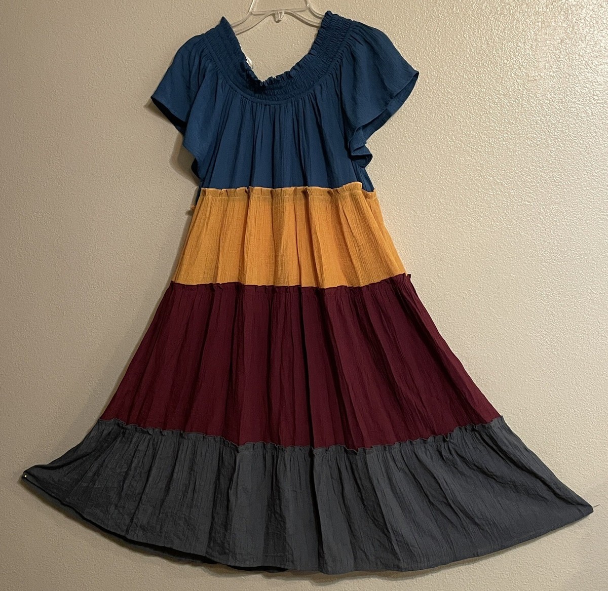 umgee off the shoulder dress Umgee Off Shoulder Lace Floral Ruffle Dress Size M Fairy Fairycore