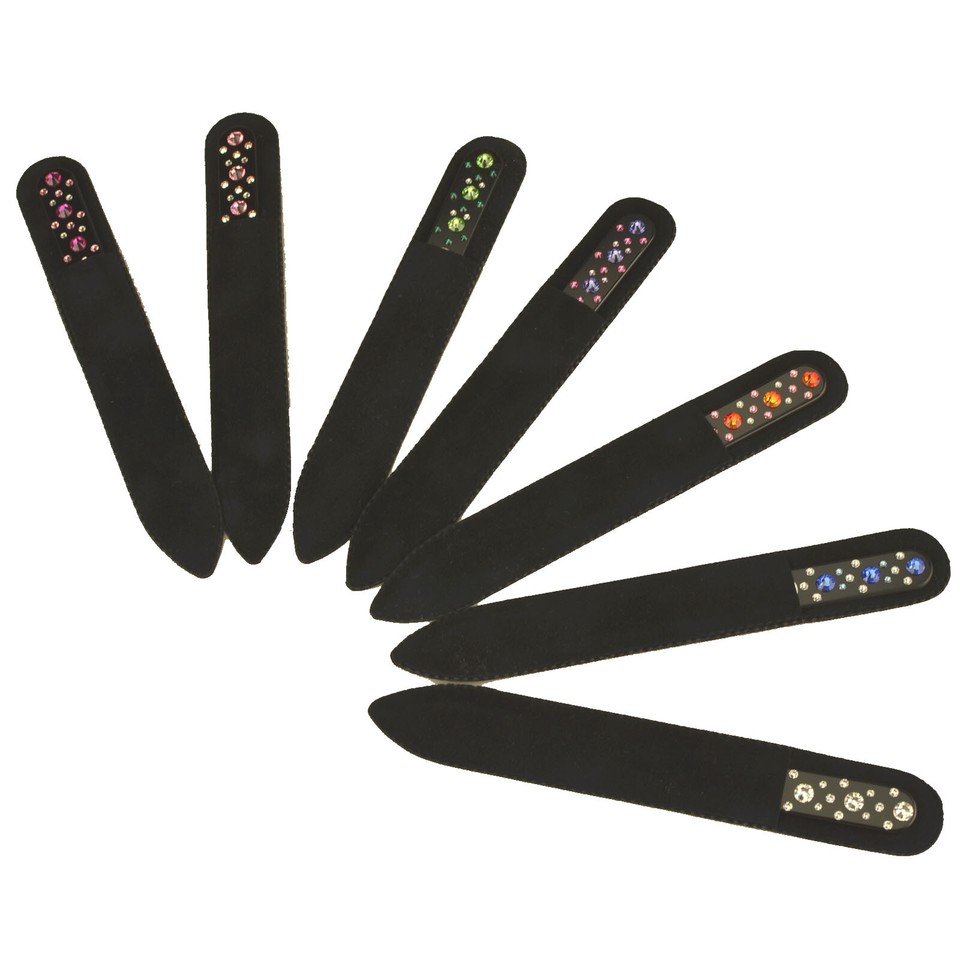 Glass Nail file / Swarovski Crystals/Gift Manicure Pedicure Nail Files