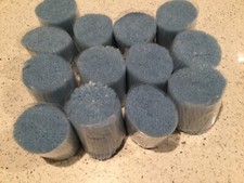 Vintage Latch Hook Rug Yarn Lot Of 13 Bundles 2.5  Pre Cut light blue Yarn NEW