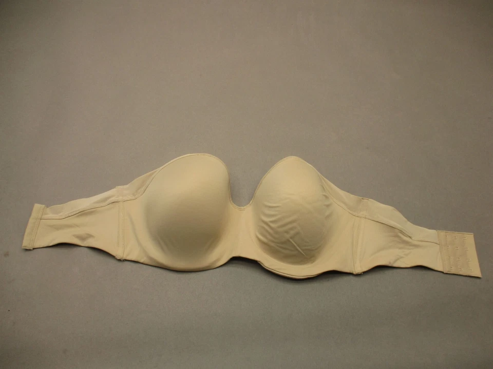 Sujetador Demi 38DD BALI Mujer Beige Forrado con Aros Cierre Trasero Sin Tirantes 6D Foto 3 de 4