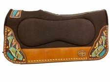 Klassy Cowgirl 28x30 Barrel Style 1  brown felt pad with cream lacing and pain