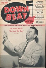 Vintage Jazz Mag-DOWNBEAT-January 27,1954-Les Brown.Hampton,Kenton,Nat Cole