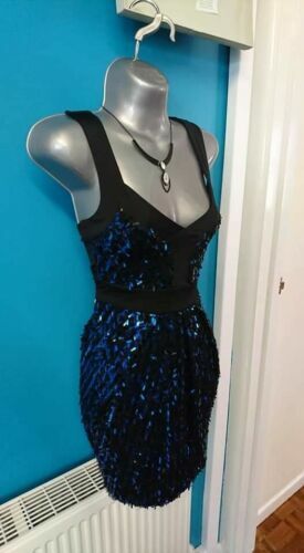 Jane Norman blue dress with sparkle on straps | eBay UK