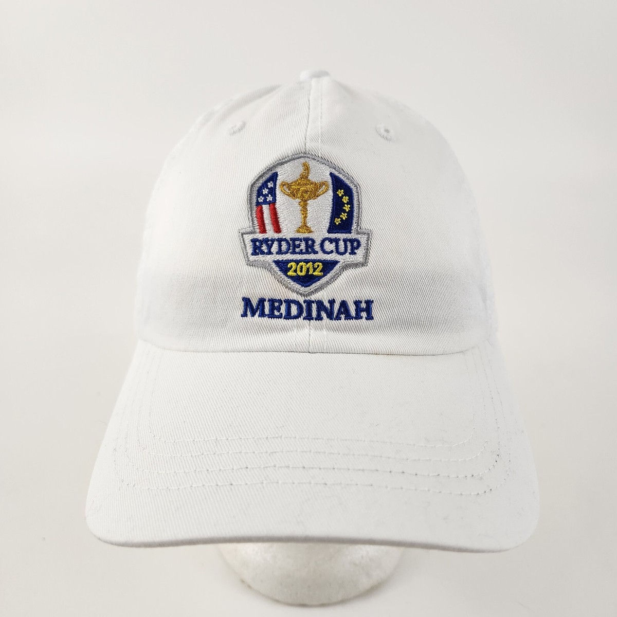 RYDER CUP 2012 MEDINAH Golf Dad Hat Cap White OSFA Ahead | eBay