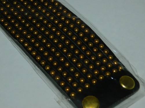 Costume Accessory Black w/ Gold Studs Bracelet Halloween Gothic Scene Emo - Imagen 2 de 8