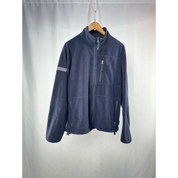 Vintage Polo Sport Ralph Lauren Polartec Fleece Jacket Navy Blue Size Medium