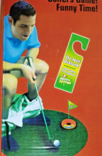 Toilet Golf Potty Putter Game Golf Lovers Gift Humorous Bathroom Putting Green
