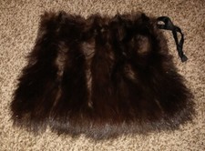 Vintage Brown Mink Fur Muff Hand Warmer Purse 14"  Excellent Condition