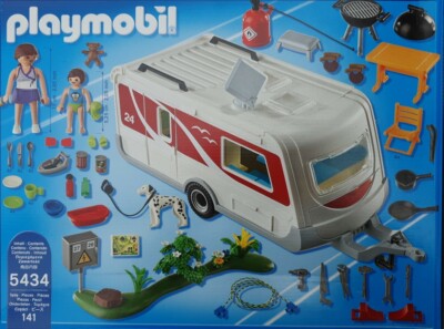 Car Playmobil Caravana Familiar 5434 Playmobil Coche Con Caravana