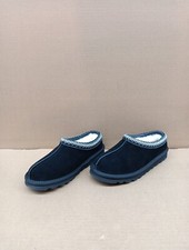 Smith's Suede Shipskin Fur Clog Slippers- Black- US Size 7- SM10030-001