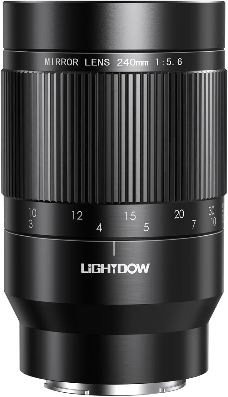 Lightdow 240mm F5.6 RF Telephoto Manual Focus Lens for Canon DSLR Cameras