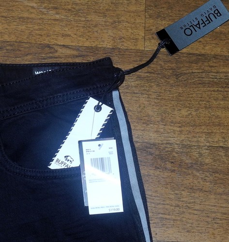 NEW Buffalo MAX-X Super Skinny Leg Men's Black Stretch Jeans Sz. 34x32 36x32 - Picture 18 of 23