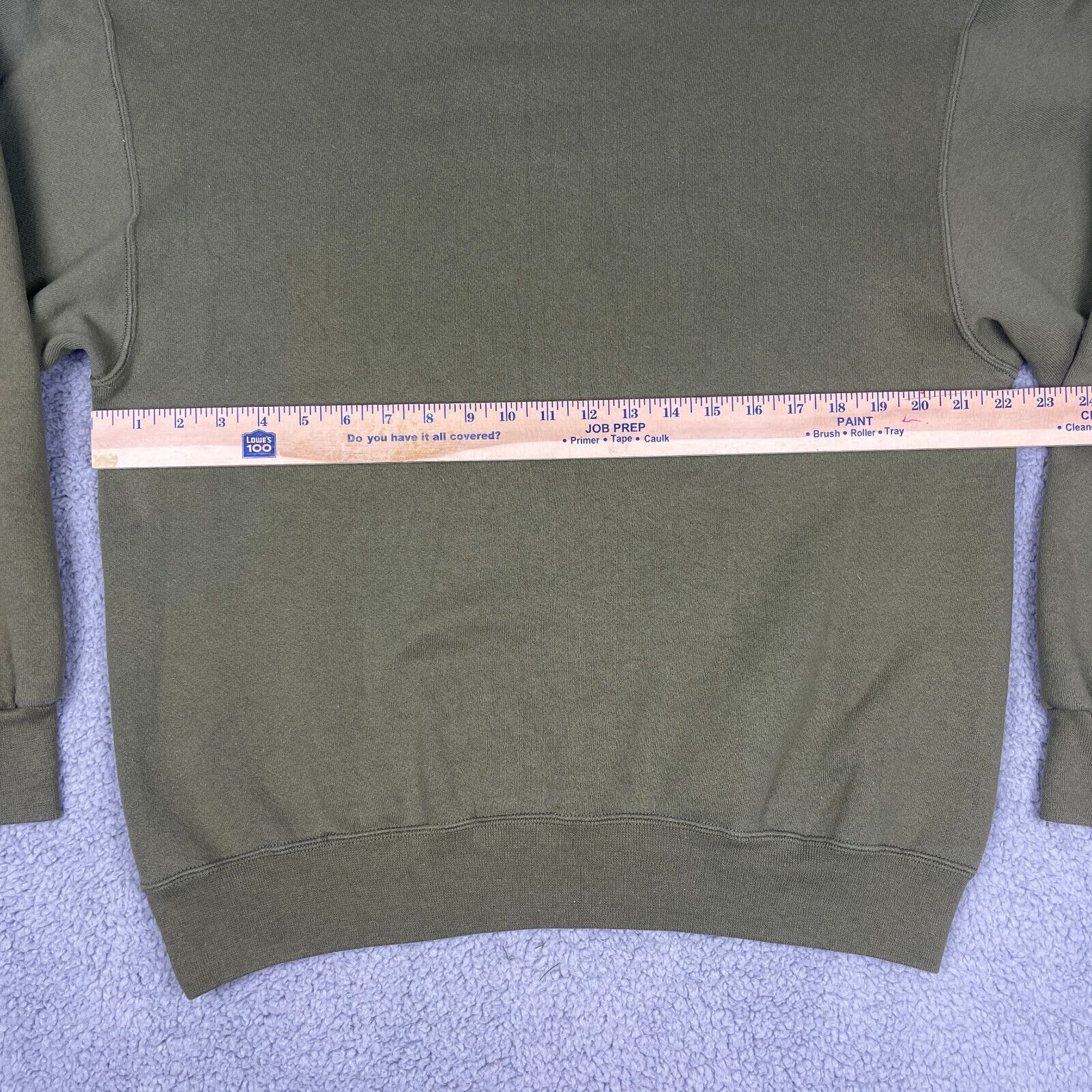 Vintage USMC Sweatshirt Mens L Green Marine Corps… - image 9