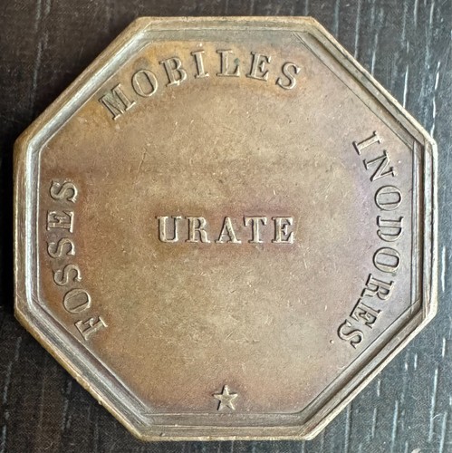 JETON - SALUBRITÉ - FOSSES MOBILES INODORES - URATE - 1820 - Picture 2 of 2