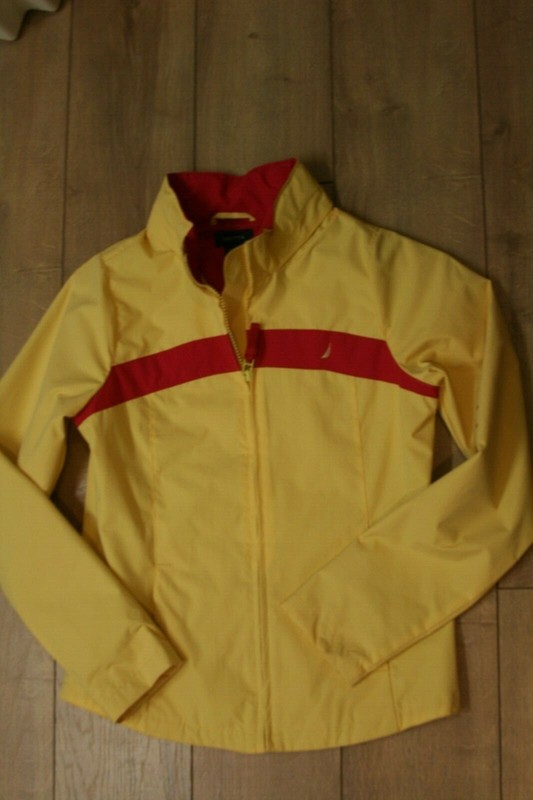 Nautica girls windbreaker with hidden hood size 12/14 GUC