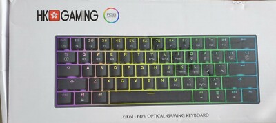 GK61 Mechanical Gaming Keyboard - 61 Keys Multi Color Gateron Optical Red; Black