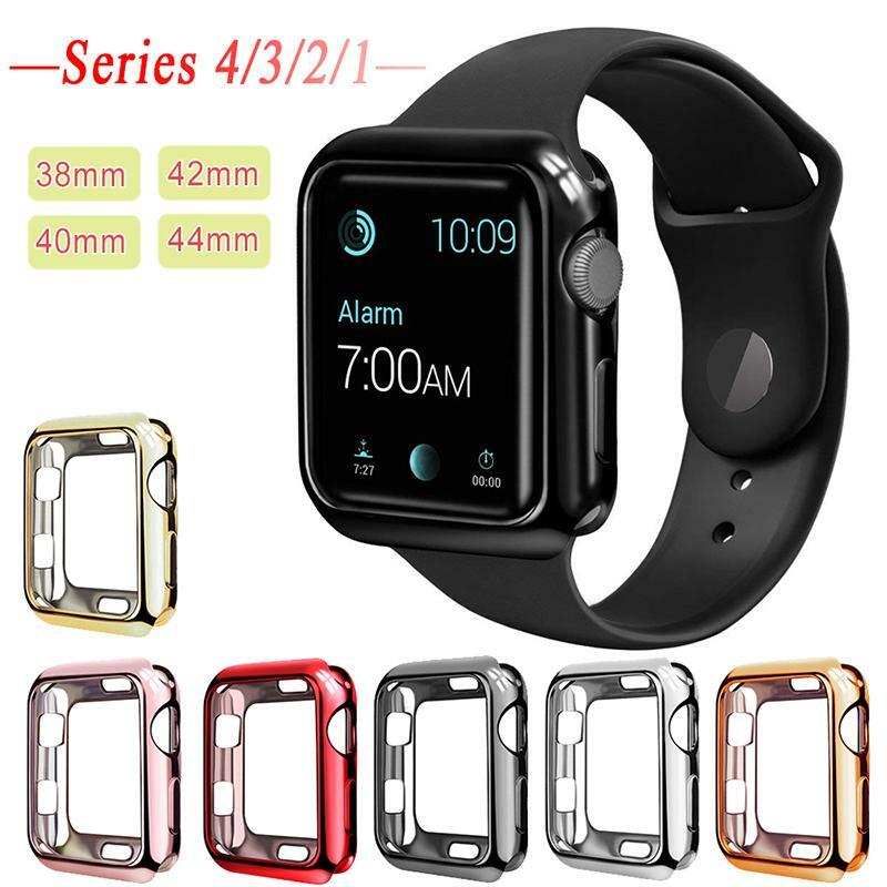 Screen Protector For Apple Watch case 45mm 41mm 44MM 40MM Full TPU bumper Cover-image