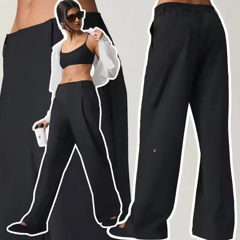 High-Waist Suit Straight Trousers  Women's Suit Pants Summer Loose Breathable