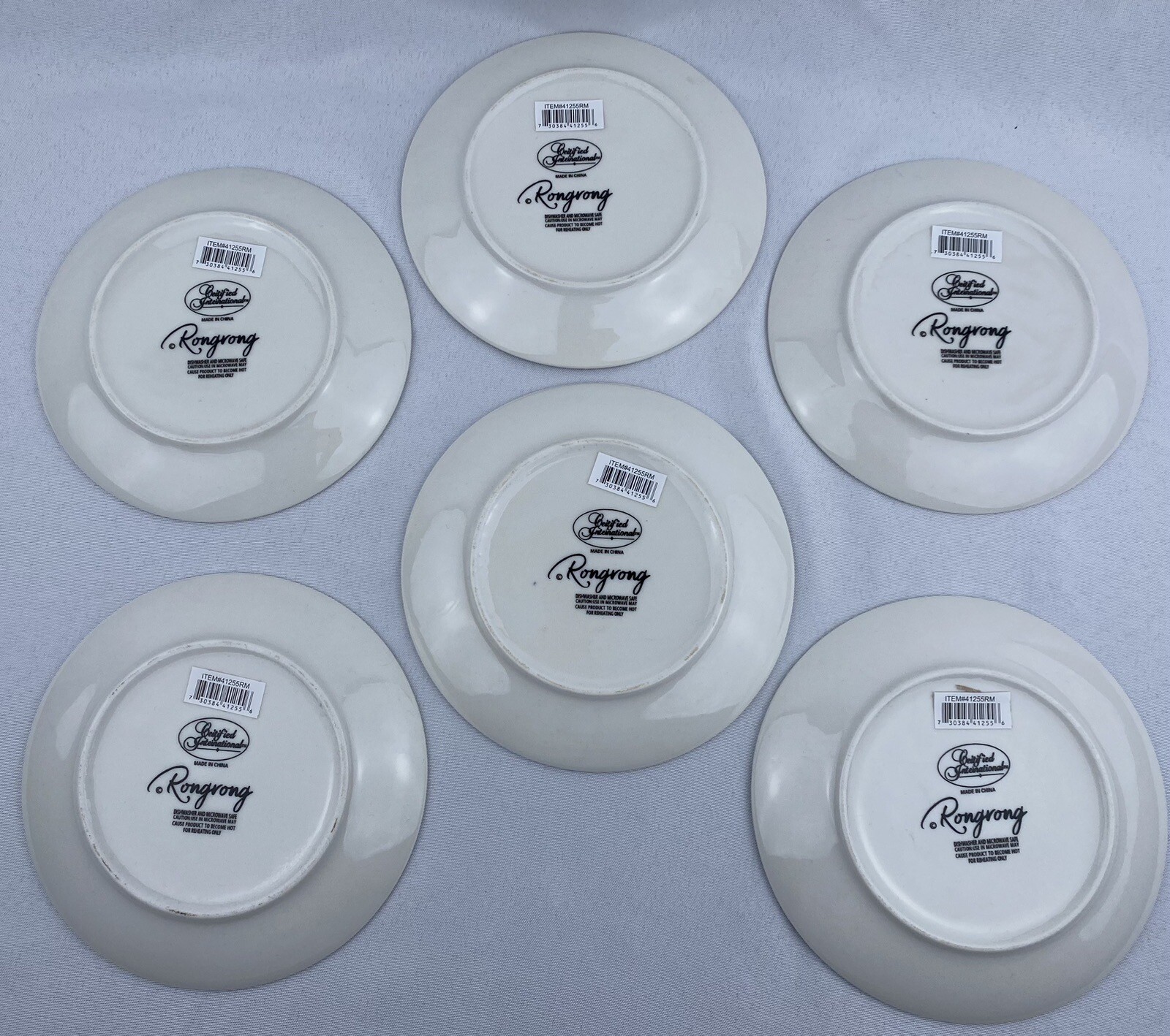 Certified International Girlfriends 6" Canape Plates-Set of 6 -New-Free Shipping
