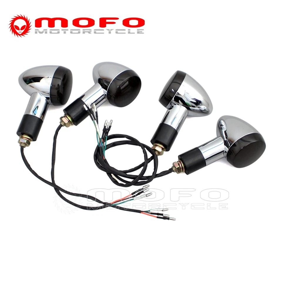 Motorcycle LED Turn Signal Light Tail Lamp For 10mm Honda Yamaha Suzuki Kawasaki - Image 2 of 4