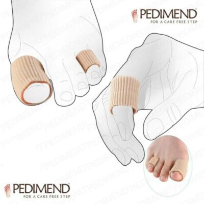 2x Finger Schmerzlinderung Schutz Hammer Mais Gel Zehenschutz Rohr Bandage Fuß