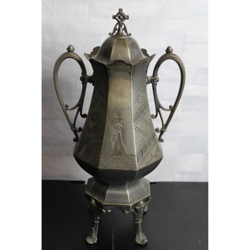 Vintage Simpson Hall, Miller & Co. Diskantplatte graviert Kaffeeurne - Bild 5 von 13