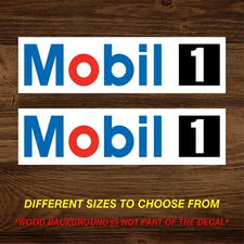 2X MOBIL 1 Vinyl Decal Sticker Many Size Free Shipping