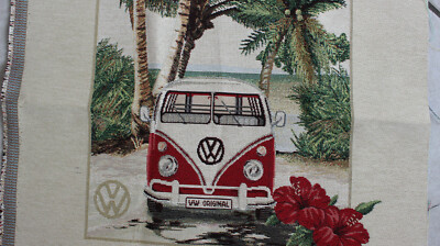 Dekostoff Gobellinstoff Bus, Bulli, VW Original 48 x 48 cm I