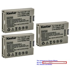 Kastar Fully Decoded Battery for Canon BP-110 BP110 Canon VIXIA HF R20 Red