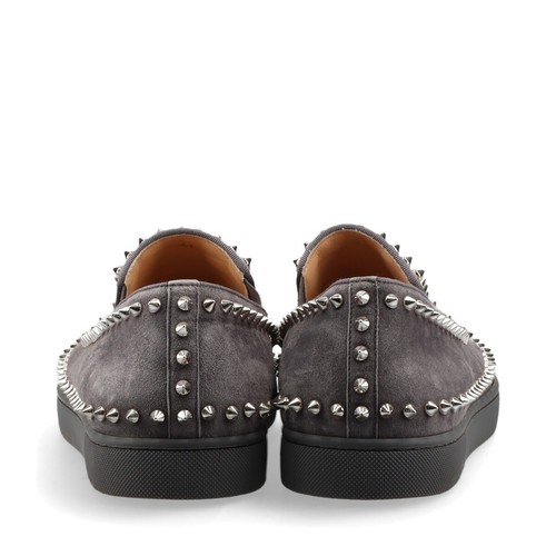 Christian Louboutin PIK BOAT Tachuelas de Gamuza Sin Cordones Para Hombre Talla 41 EE. UU. 8 Gris - Imagen 6 de 18