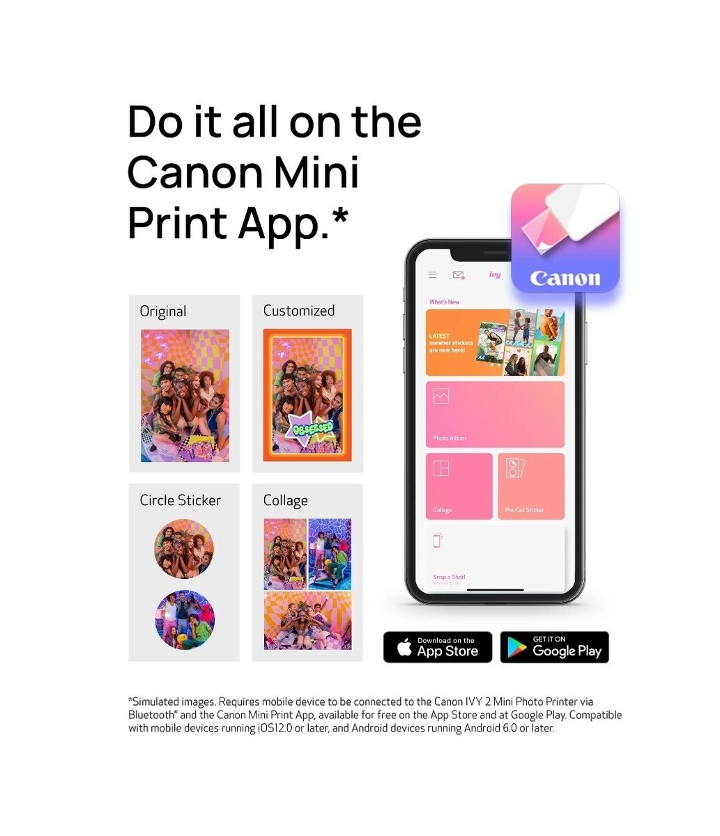 Canon Ivy Mini Mobile Photo Printer Rose Gold for sale online