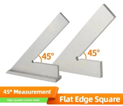 45° Flat Edge Try Square Multi-Angle Ruler Gauge Machinist Square With ...