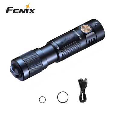 Fenix E05R Rechargeable 400 Lumens Mini Keychain Flashlight Torch--Black