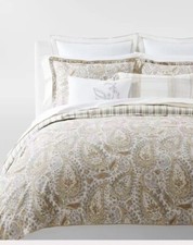 NIP Ralph Lauren Naomi Tan Paisley King Duvet Cover Set 3pc