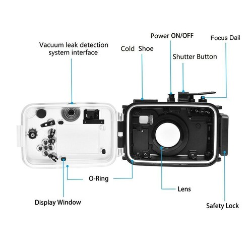 Seafrogs 60m Zestaw obudowy aparatu podwodnego do Olympus TG-6 + port kopułowy i taca - Zdjęcie 7 z 8