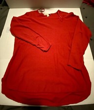 MICHAEL KORS Women's Sweater Tunic Bright Ruby Size MED EUC
