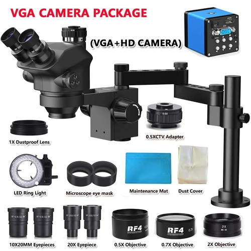 3.5-200X Simul-Focal Stereo Trinocular Microscope Set 4K 2K 1080P HDMI Thermal - Picture 36 of 49