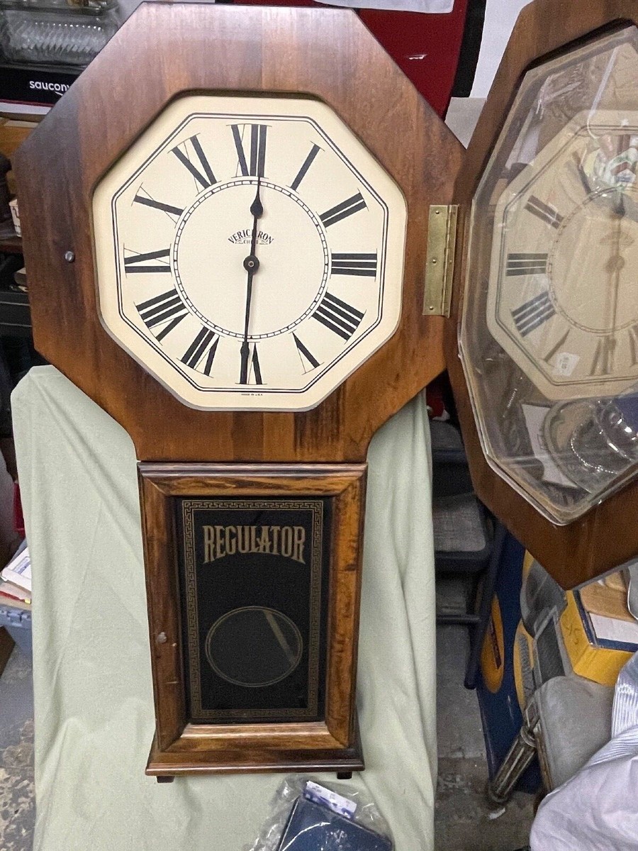 Regulator Verichron Quartz Vintage Regulator Octagon Clock With