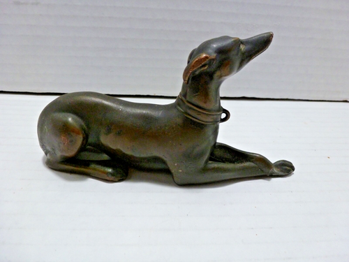 Vintage J.B. Greyhound Bronze Metal Figurine Statue 3333 Missing Left Paw - Picture 3 of 9