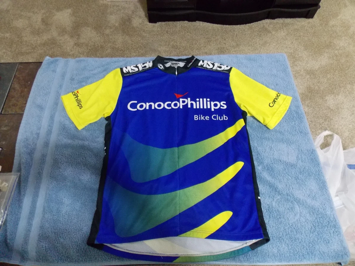 LOUIS GARNEAU Bicycle Cycling Jersey Conoco Phillips Yellow Blue MEN Size L