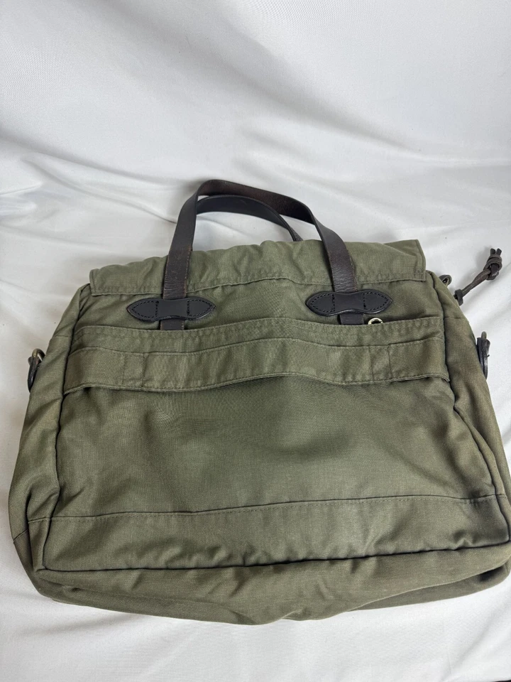 Filson Lightweight Nylon 24-Hour Briefcase Otter Green Made in USA Ltd. Edition - Image 4 of 4