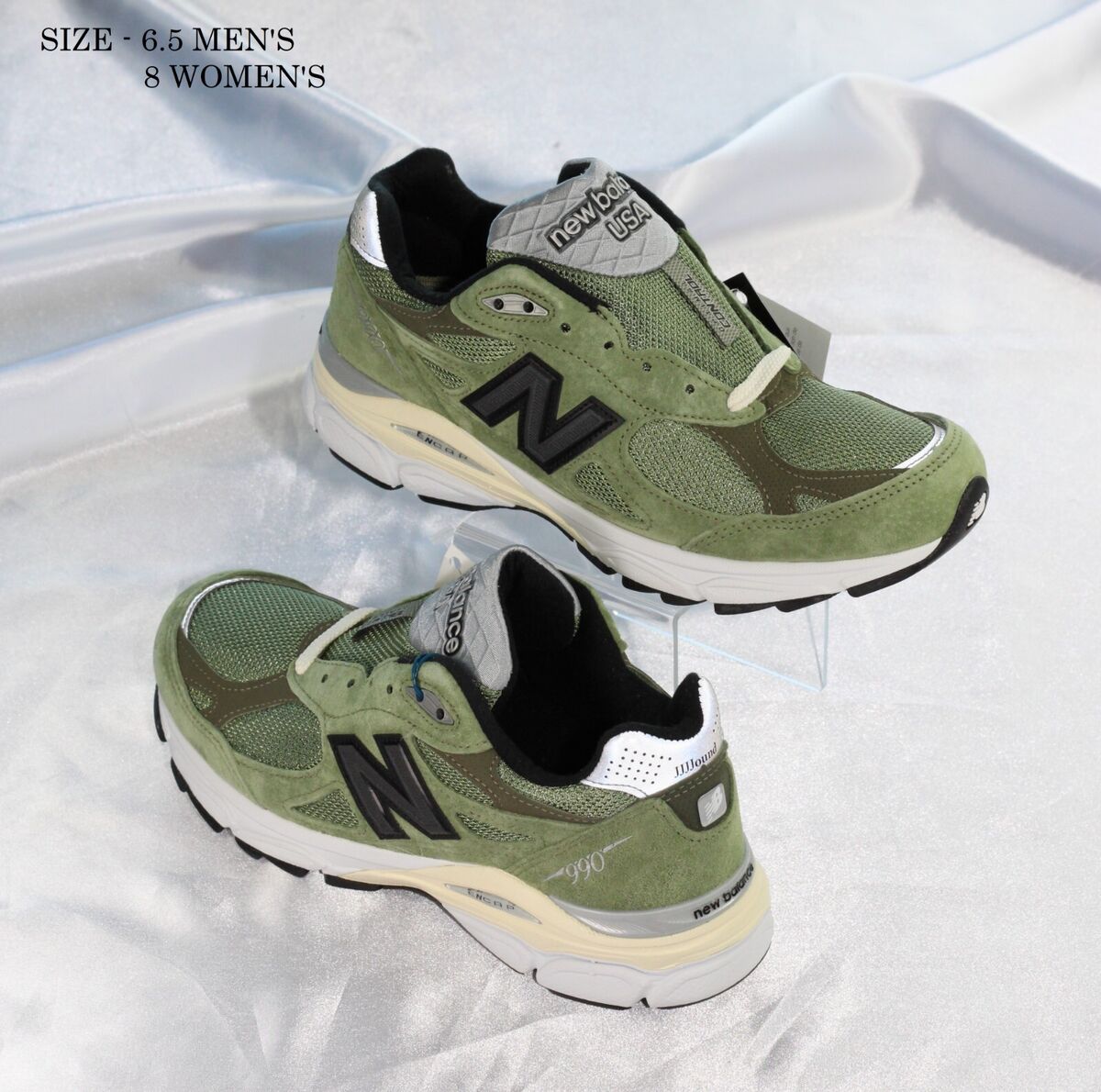 Size 6.5M - New Balance 990v3 x JJJJound Olive Green White Size 6.5M - New Balance 990v3 x JJJJound Olive Green White