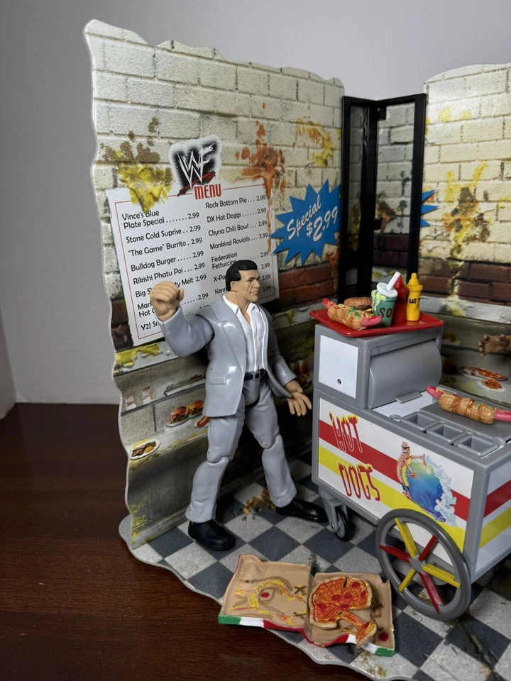 WWF WWE Jakks Pacific 2000 - Break Room Brawl - Juego de accesorios de caja de utilería con figuras Foto 2 de 4