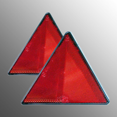2x Dreieckrückstrahler Rückstrahler LKW PKW Anhänger Reflektor Katzenauge neu