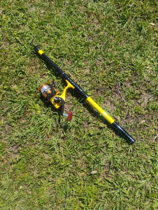 Richcat Fishing Pole WA5000 Travel Rod Reel Extendable Freshwater Yellow Black